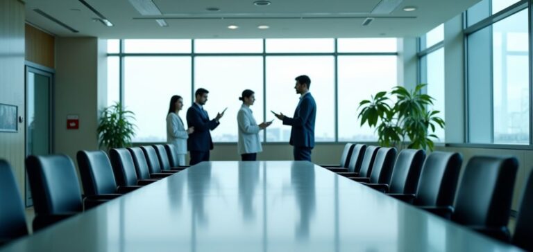 Business owner reviewing documents for Capital Loans Direct with financial advisor