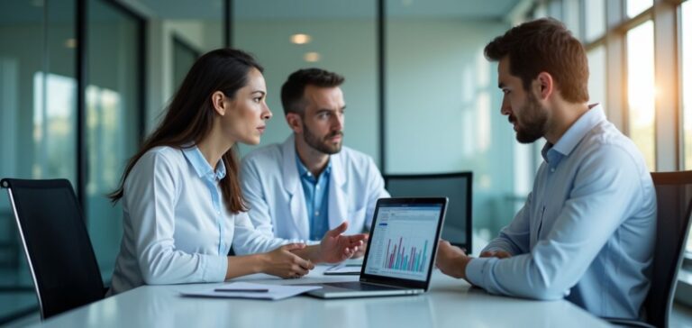 Business owner reviewing financial documents related to a Capitec Bank Revolving Loan