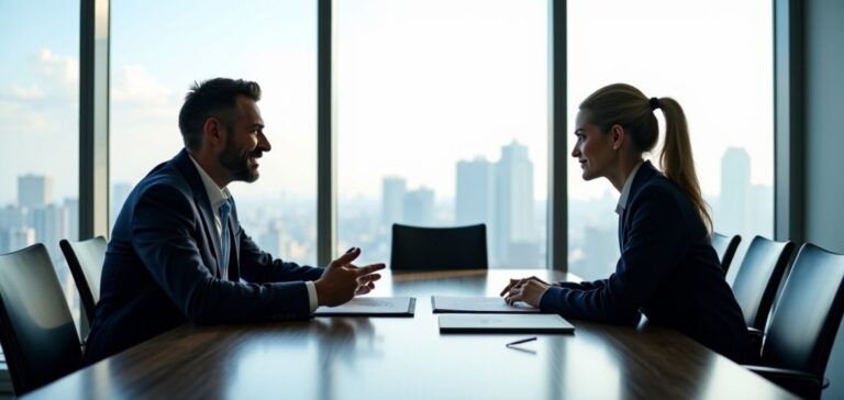 Business professional reviewing documents for Finchoice Long Term Loans