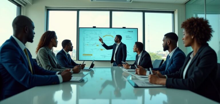 Business professional reviewing financial charts for First Direct Additional Borrowing strategy.