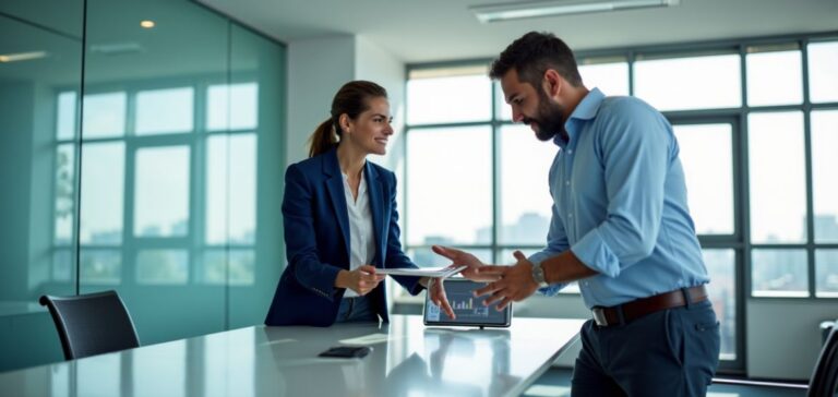 Valley National Bank Commercial Lending: Business owner reviewing financial documents, symbolizing capital acquisition and